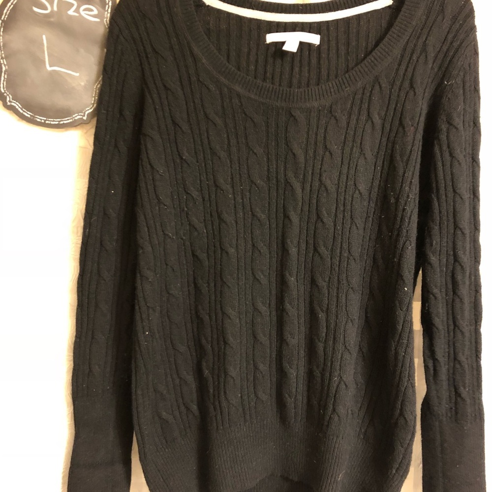 Old Navy Women's Black Cable Knit Sweater